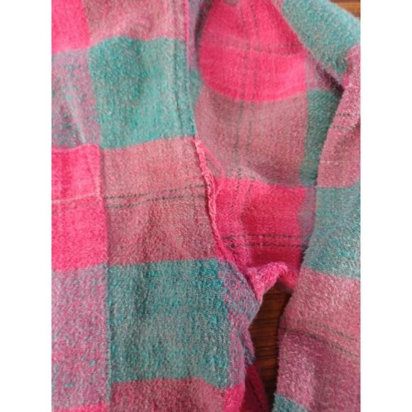 Goouch Red And Green Flannel Zip Up Jacket Checkered Size Large - Picture 8 of 13